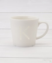 【ワンズテラスオリジナル】透かし イニシャルマグ K 350ml