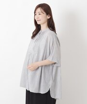 フロントギャザー チュニックシャツ