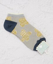 ◆【ひんやり】ひやりん ギンガムフラワアンクルソックス