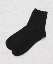 ◆【ひんやり】スタイルムジ冷感 リブ風クォーターソックス