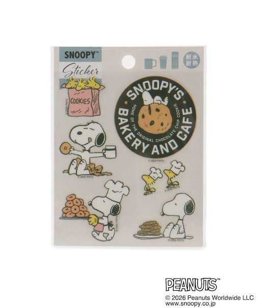 ◆SNOOPY 耐熱耐水ステッカー カフェ