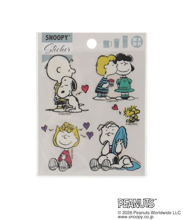 ◆SNOOPY 耐熱耐水ステッカー ハグ
