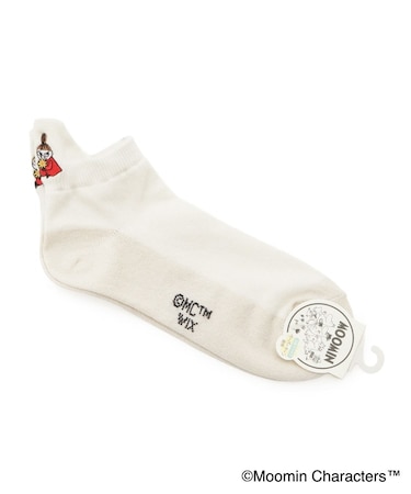 ◆MOOMIN アンクルソックス 突起 紙糸踵ミイ花