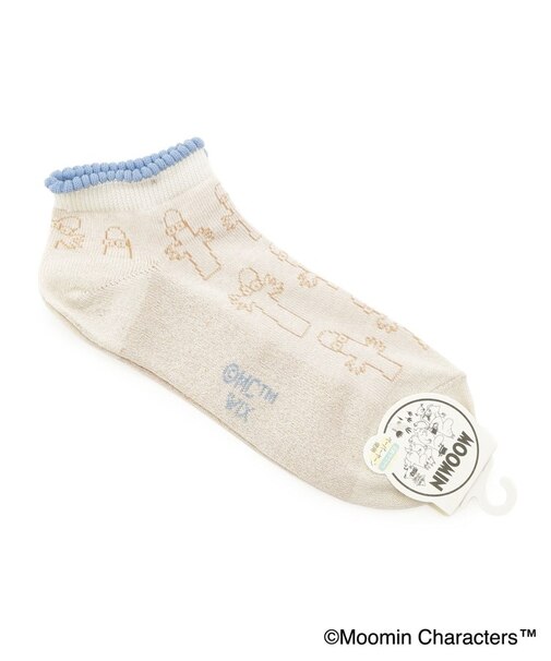 ◆MOOMIN アンクルソックス 紙糸 ニョロニョロ柄