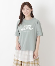 コットン ワイドプリント Tシャツ A