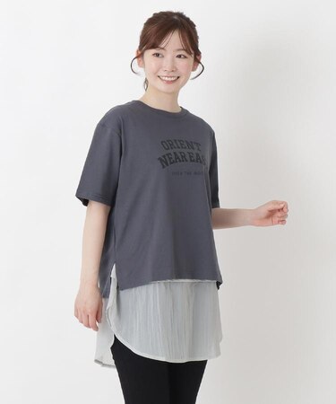 コットン ワイドプリント Tシャツ A