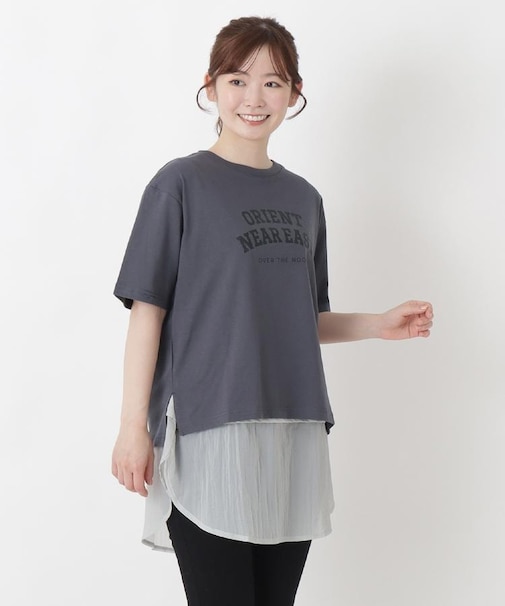 コットン ワイドプリント Tシャツ A