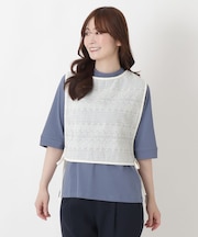 総刺繍 ショートベスト