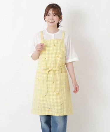 【ワンズテラスオリジナル】レモン 刺繍エプロン