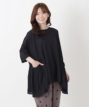 サイドギャザープルオーバーシャツ