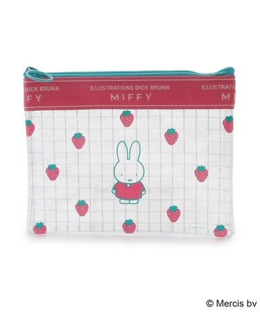 Dick Bruna miffy クリアフラットポーチ 格子