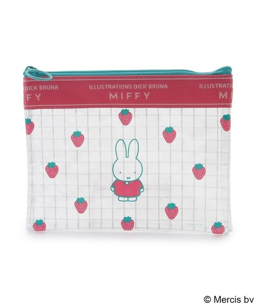 Dick Bruna miffy クリアフラットポーチ 格子