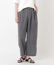 サイド切替 10分丈バルーンデニムパンツ