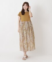 【ワンズテラスオリジナル】リゾート コンビワンピース