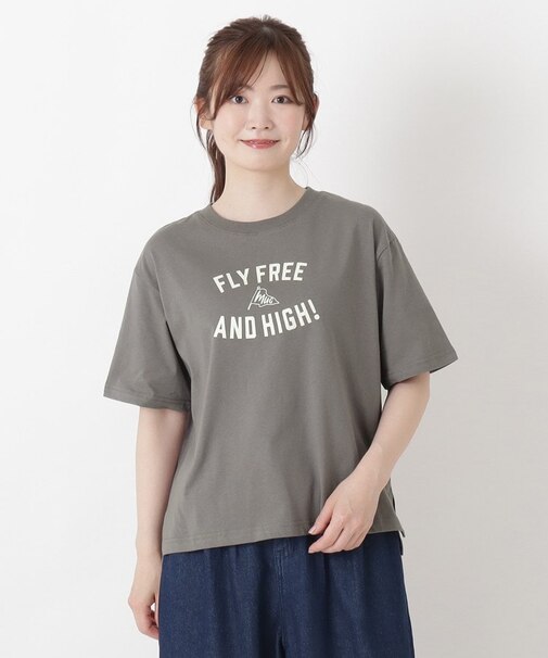 コットン ワイドプリント Tシャツ B