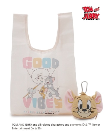 【ワンズテラス限定】トムとジェリー カラビナ付ぬいぐるみエコバッグ