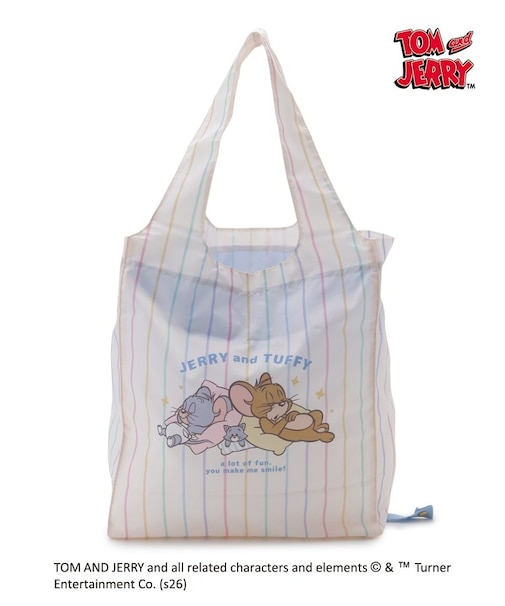 トムとジェリー 底板付きエコバッグ ワイド