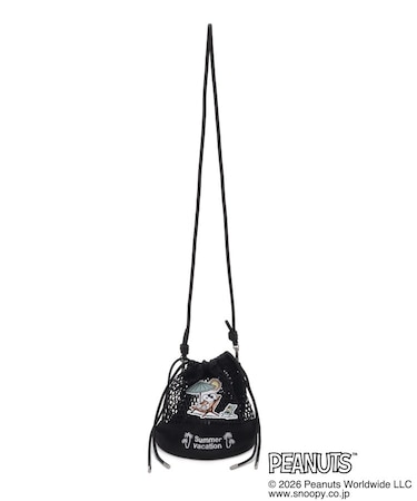 SNOOPY メッシュ巾着ショルダーバッグ