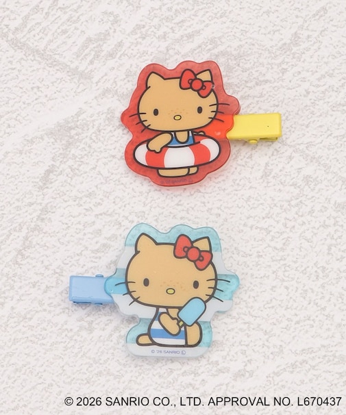 ◆【ワンズテラス限定】ハローキティ ヘアクリップ 日焼け