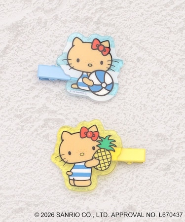 ◆【ワンズテラス限定】ハローキティ ヘアクリップ 日焼け
