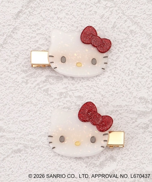 ハローキティ ラメヘアクリップ