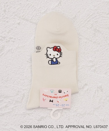 ◆ハローキティ 飛出し刺繍ソックス
