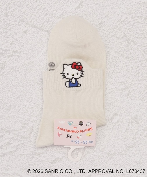◆ハローキティ 飛出し刺繍ソックス