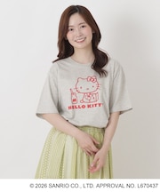 【ワンズテラス限定】ハローキティ 半袖Tシャツ お座り