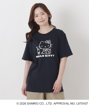 【ワンズテラス限定】ハローキティ 半袖Tシャツ お座り