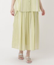 綿麻プリントスカート
