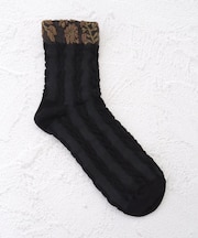 ◆あなたに優しい TOP 花ケーブルクォーターソックス