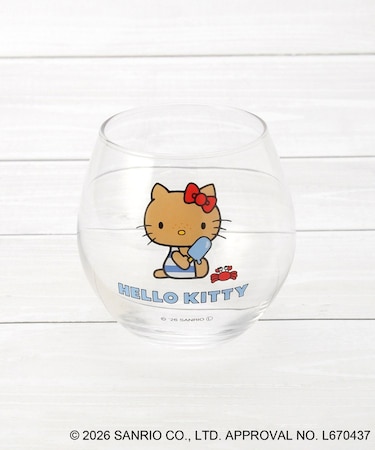 ハローキティ まんまるグラス 日焼け 330ml