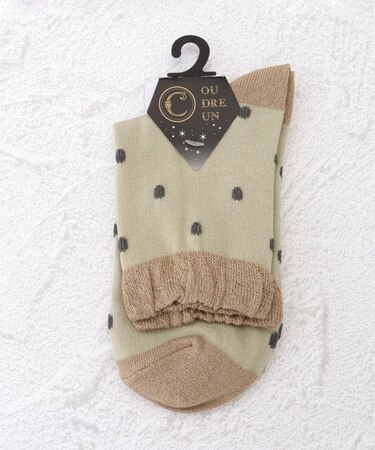 ◆大人靴下 ラメドットクォーターソックス