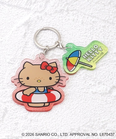 ◆【先行販売】ハローキティ チャームキーホルダー 日焼け