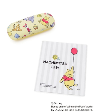 【先行販売】ディズニー 『くまのプーさん』 クロス付メガネケース CAFE