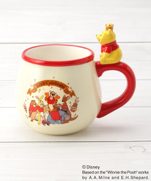 ディズニー 『くまのプーさん』 フィギュア付きマグ 100周年 340ml