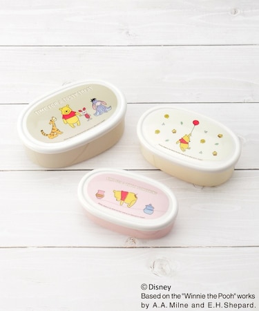 【先行販売】ディズニー 『くまのプーさん』 シール容器3P CAFE 400ml
