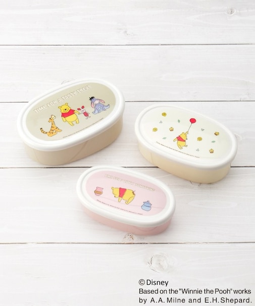【先行販売】ディズニー 『くまのプーさん』 シール容器3P CAFE 400ml