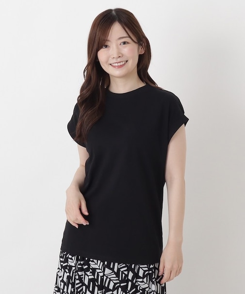 【ひんやり】汗じみ防止加工 ノースリーブプルオーバー