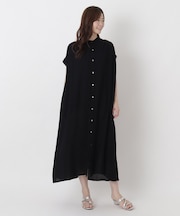 リゾート レーヨンクレープ 半袖ワンピース
