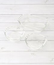 ハリオ 耐熱ガラス製トースター皿3個セット