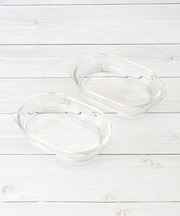 ハリオ 耐熱ガラス製グラタン皿2個セット