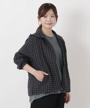 先染めサッカー フード付アウター