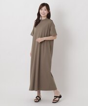 ハイネック 汗じみ防止ワンピース