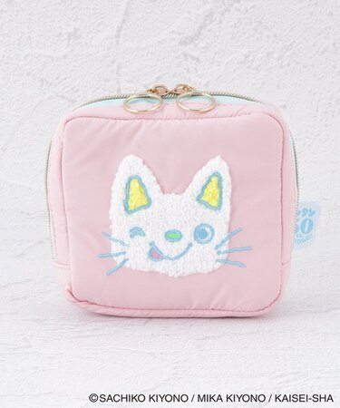 ノンタン サガラ刺繍スクエアポーチ