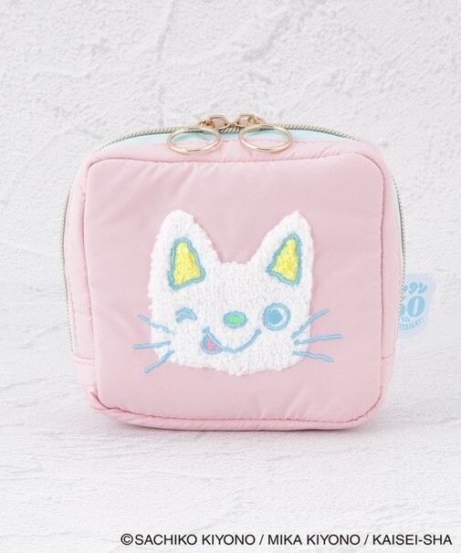 ノンタン サガラ刺繍スクエアポーチ