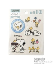 ◆SNOOPY 耐熱耐水ステッカー スヌーピー&ウッドストック