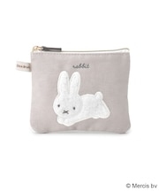 Dick Bruna miffy ミニフラットポーチ ブルーナボア