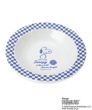 SNOOPY カレー皿 チェックアメリカン