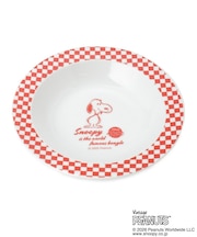 SNOOPY カレー皿 チェックアメリカン